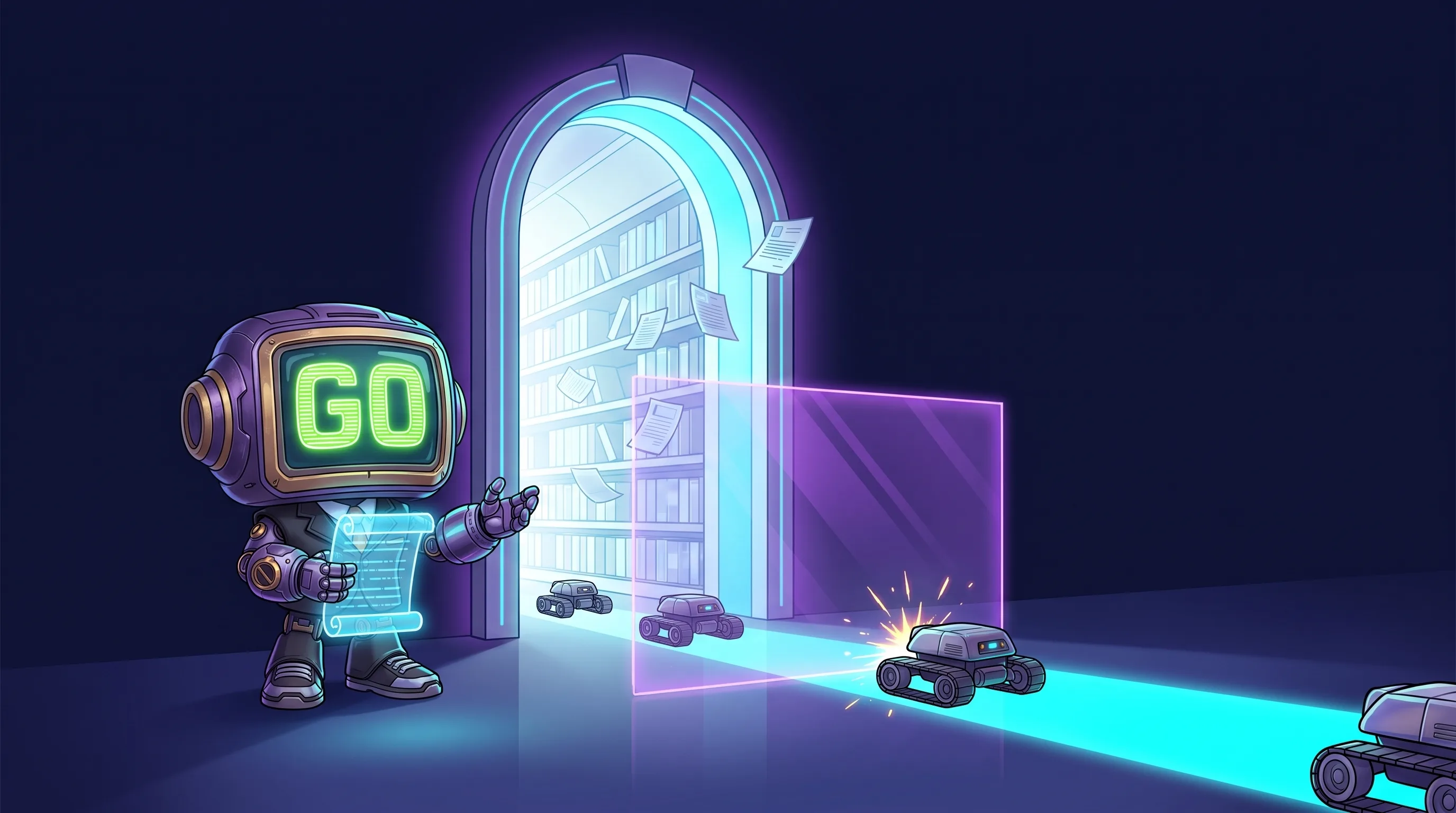Some AI crawlers reach the site while others are stopped at a barrier — GoPersona technical readiness check