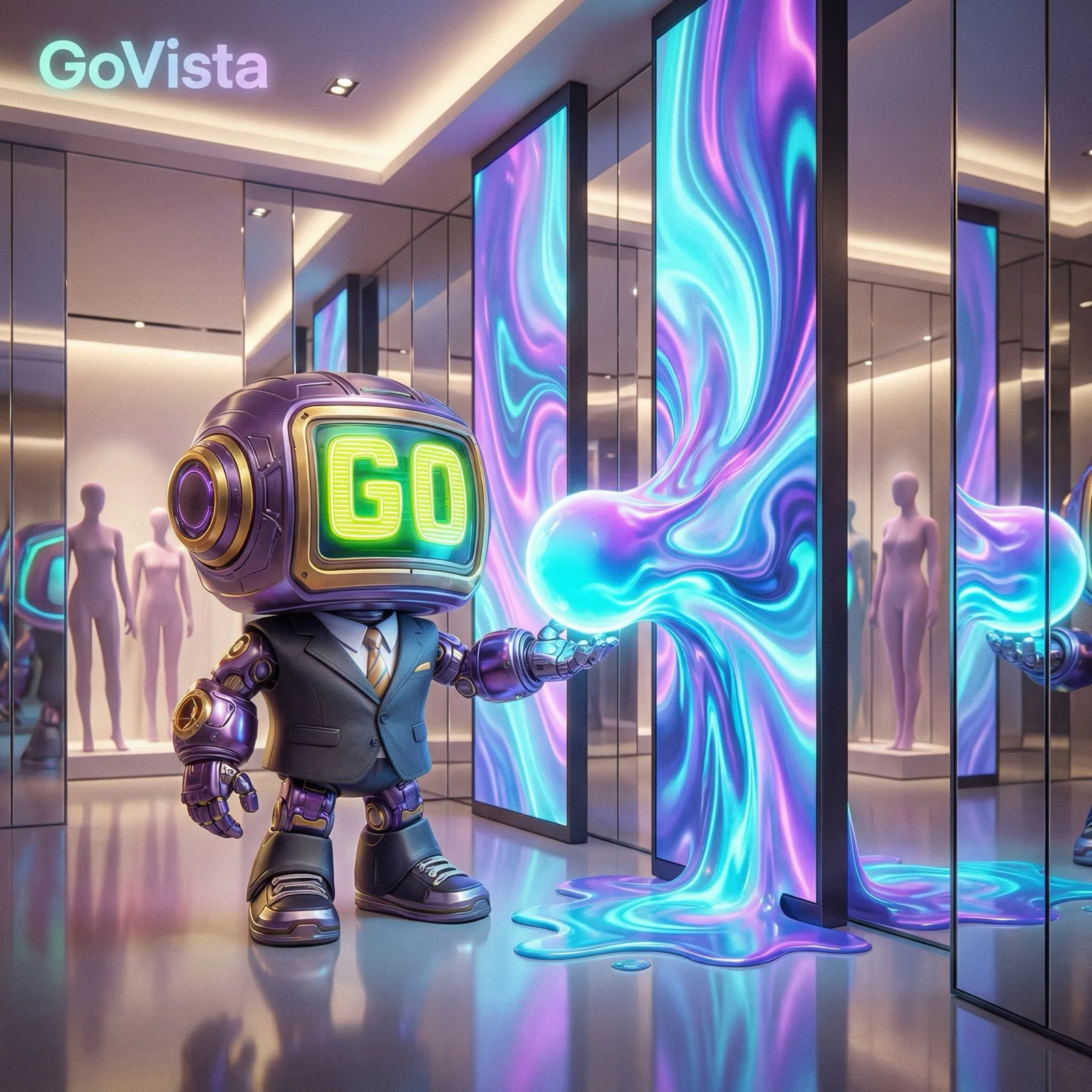 Perakende mağazada GoVista ile yönetilen dijital ekran